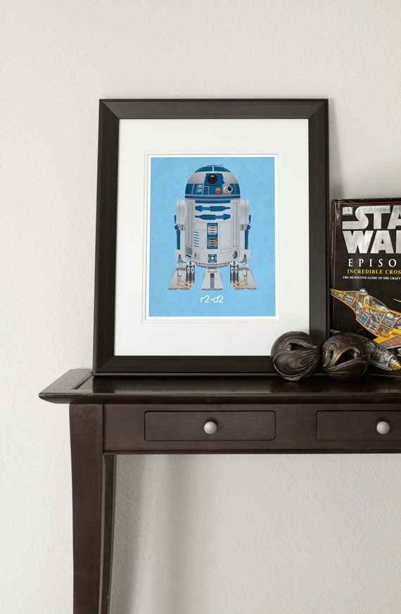 R2-D2  - 11x14 Art Print - wall art decor star wars r2 d2 -