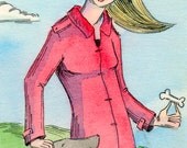 Original ACEO Painting -- Good doggie