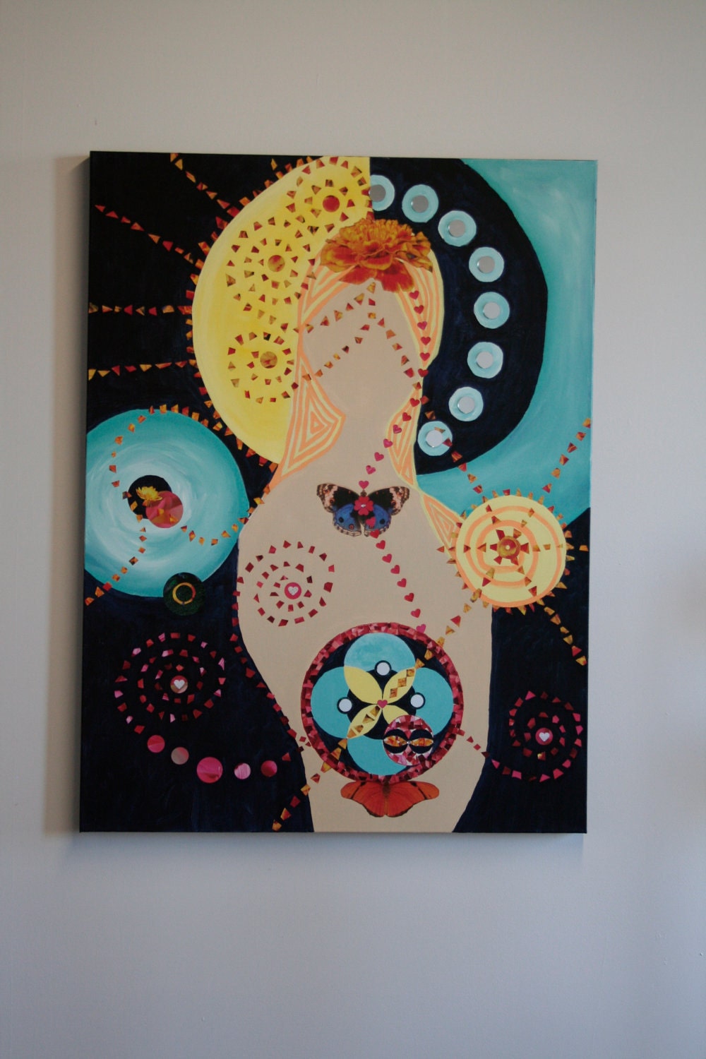Large, Mixed Media, Painting on Canvas, 30x40, Contemporary, Figurative, Surreal