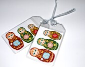 Luggage Tags - Set of Two  - Matryoska Dolls