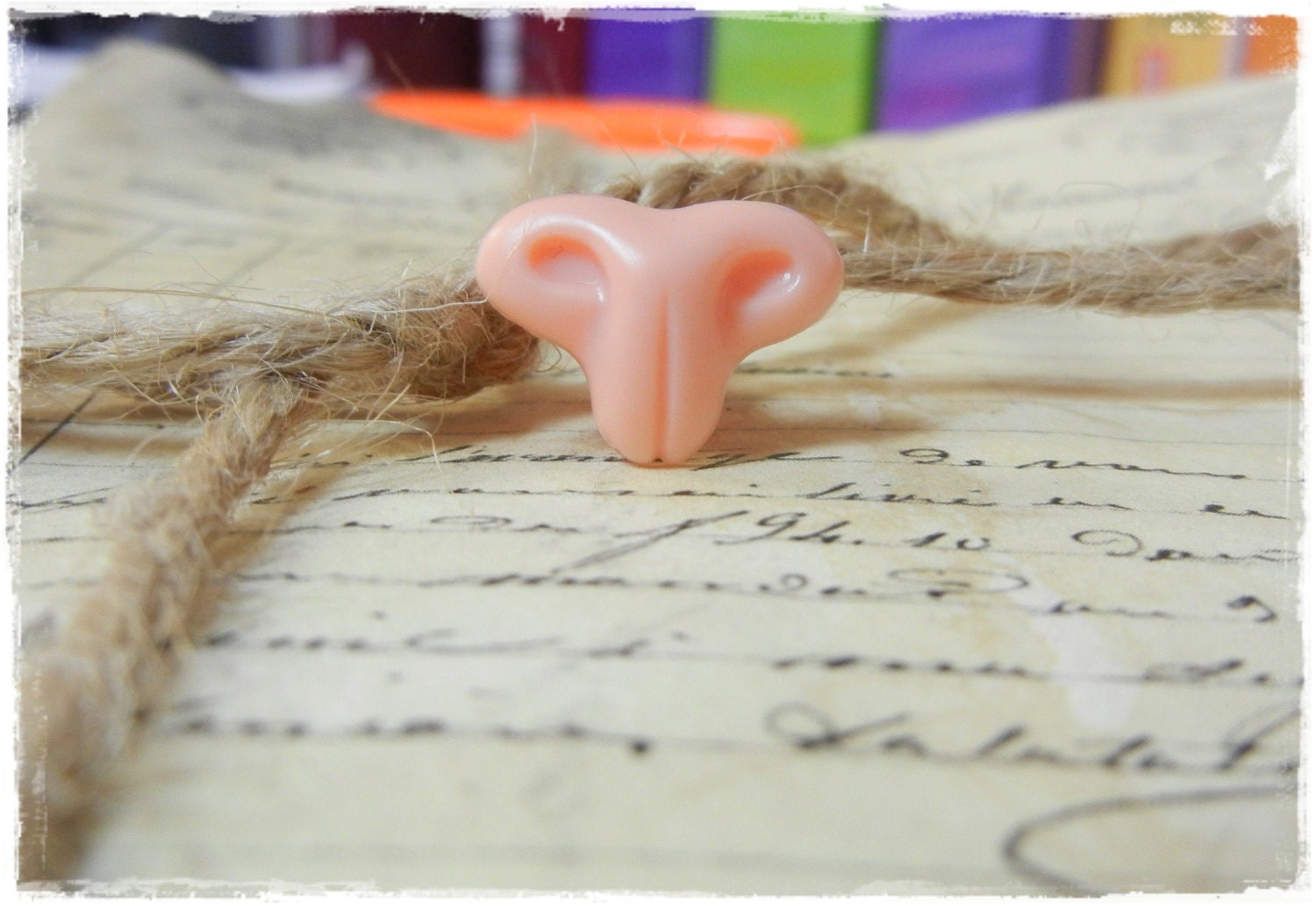 18mm Flesh Cat or kitten Nose for Plush Stuffed Animals 10 Pieces