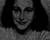 Anne Frank - 11x14 Typographical Portrait Fine Art Print