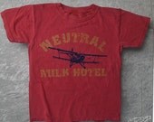 Neutral Milk Hotel In the Aeroplane Over the Sea KidsTshirt Enzyme Washed & Pigment Dyed