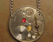 Steampunk Necklace Jewelry - Vintage pocket watch pendant