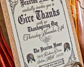 PRINTABLE CUSTOMIZED Invitation Design- Thanksgiving Harvest Collection- Cutie Putti Paperie