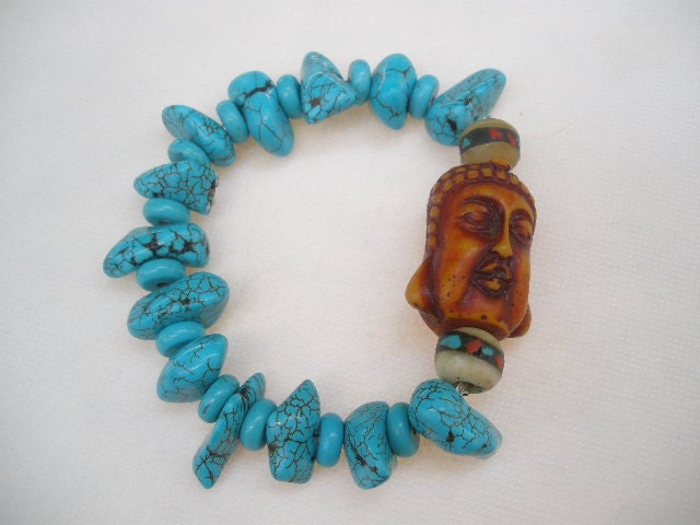 Bracelet:  Little Buddha and Turquoise
