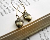 Acorn Earrings Rustic Woodland Jewelry Nature Charms - Harvest Nut