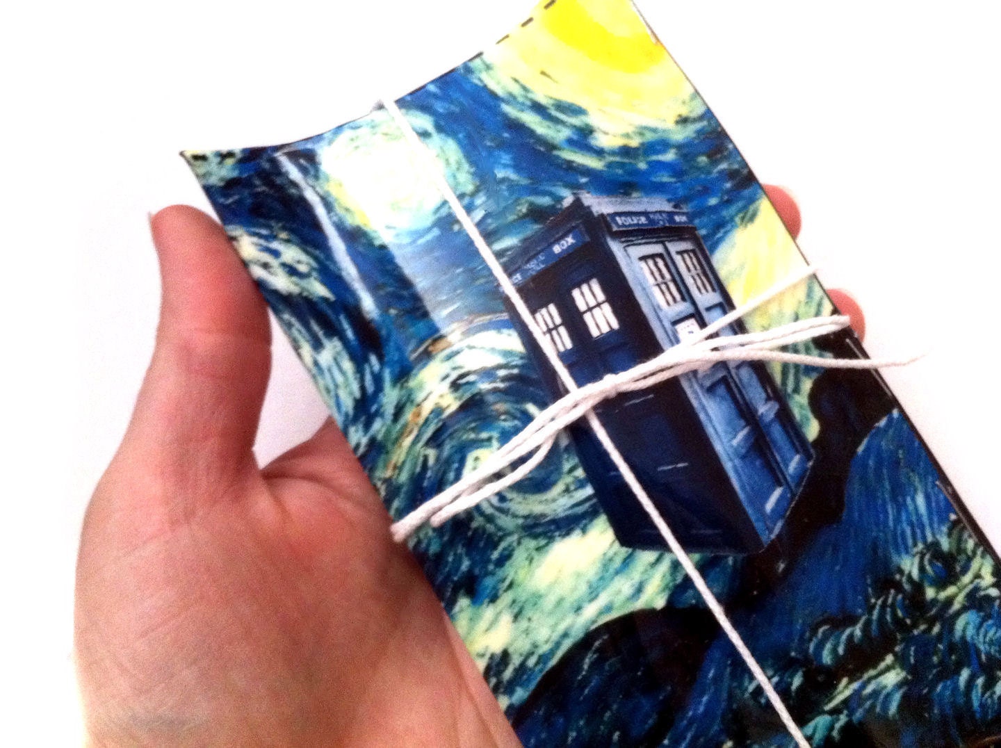 Dr Who Inspired Gift Boxes, Police Box Starry Night Design, Set of 4 DIY Pillow Boxes