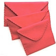 Recycled LEATHER Handmade Hand Stitched Wallet Small Envelope Bag Sustainable Gift RED Bag luxboheme