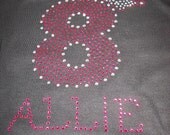 Birthday BLING Shirt--Perfect for your little princess birthday--Personalized--