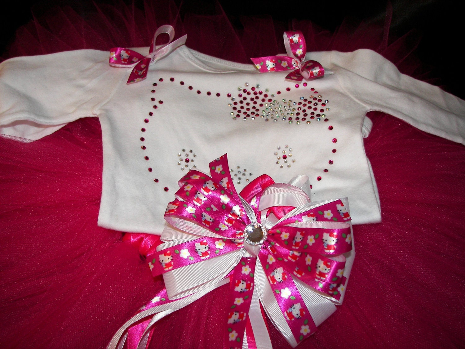 Hello Kitty Boutique Bling Tutu Set--Vibrant Pink and Full of Sparkle