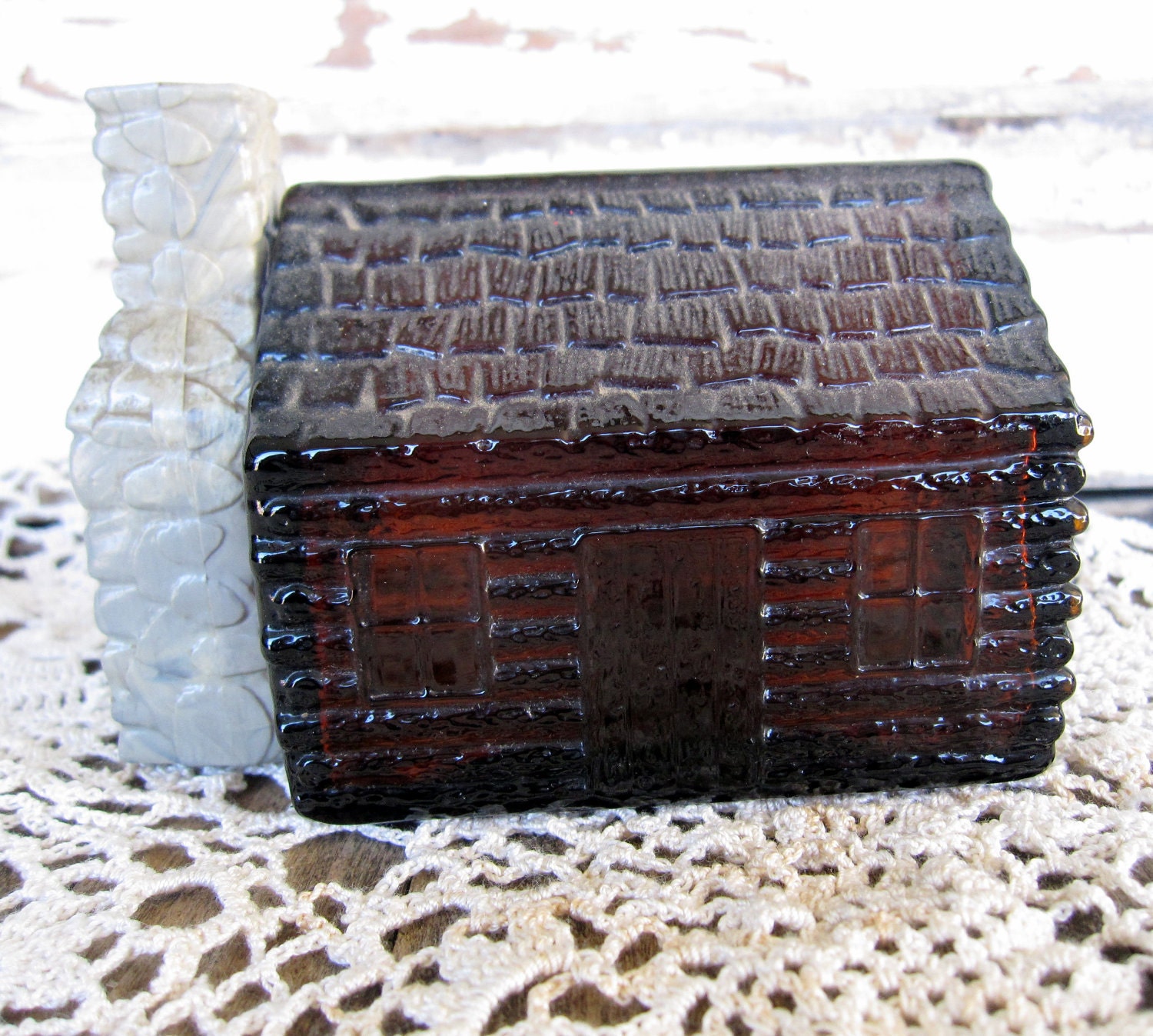 Vintage Avon Log Cabin Cologne Bottle, Rustic, Lodge, cssteam, ofgteam