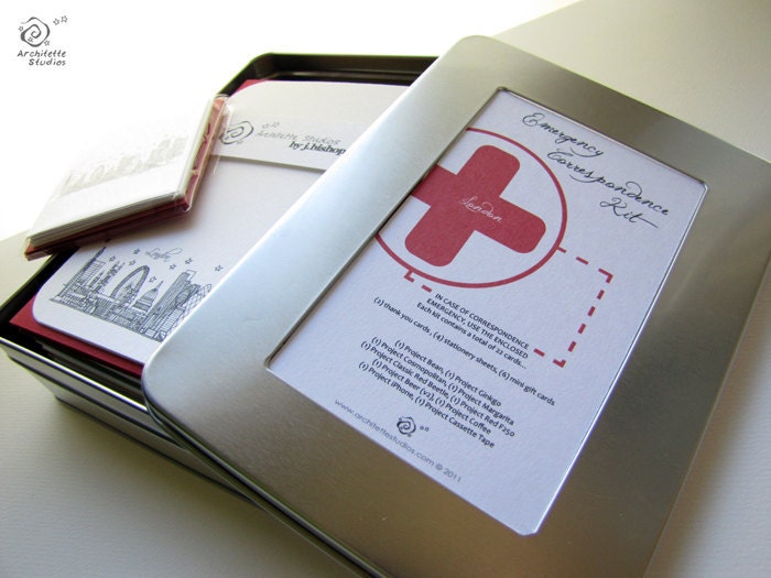 Emergency Correspondence Kit if Cards - City Skyline and Construction Series