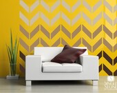 Wall Decals Chevron Pattern (FREE SHIPPING) - Vinyl Art Stickers