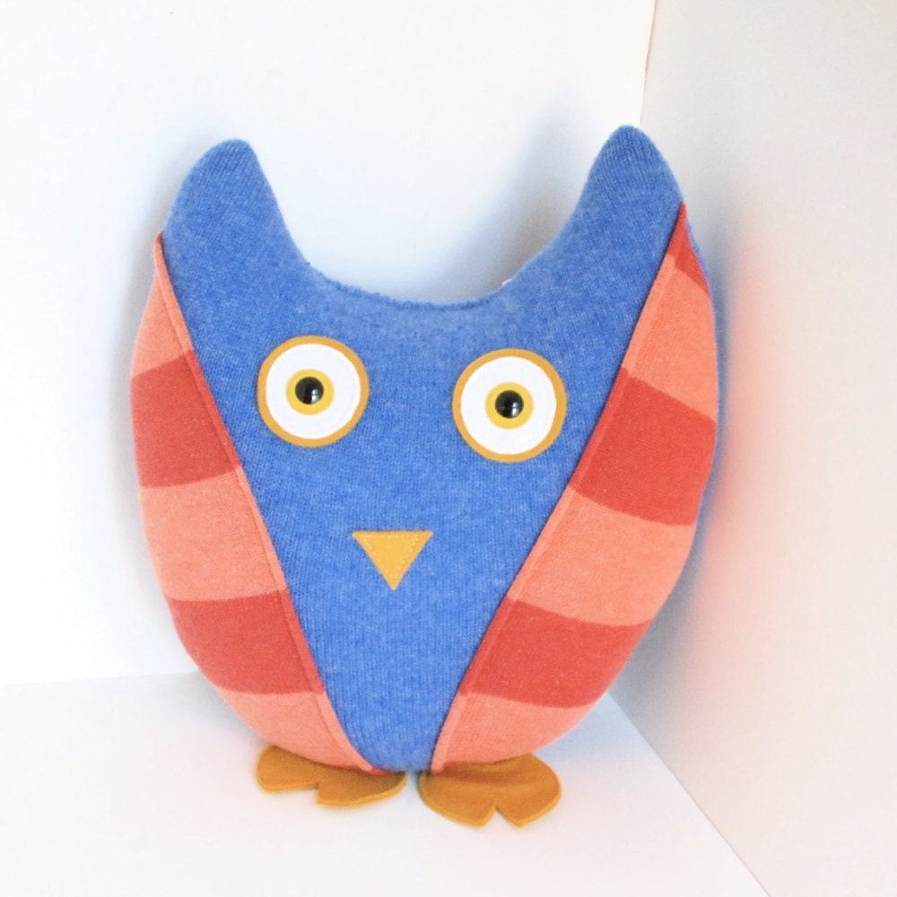 Plush Owl Made From Recycled Sweaters