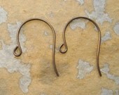 6 Trinity Vintage Patina Plain Look Earwires - Trinity Brass Co. LOW SHIPPING