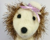 Hedgehog Needle Felted wool animal ooak doll posh British Unique