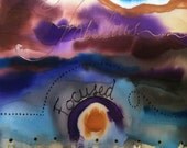 Stunning Inspirational Personalized Painted Silk Scarves 8x54"
