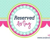 Reserved Listing for Deena