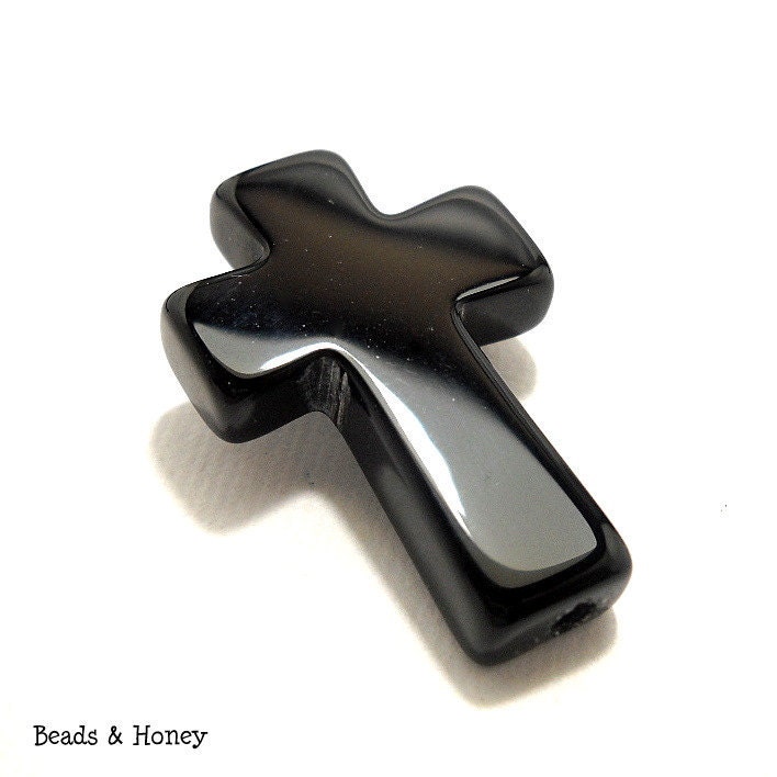 Black Onyx Gemstone Cross