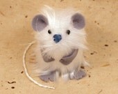 Yeti Abominable Snowman Mouse Ornament felt mice rat hamster gift animal lover collector  - Abominable Snowmouse - READY TO SHIP