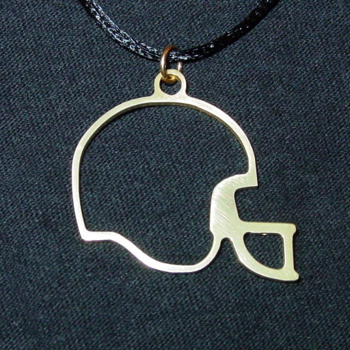Football Helmet Pendant/Charm (Solid Brass)