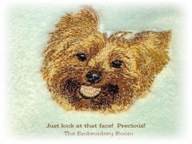 Yorkie Dog Blanket-Embroidered