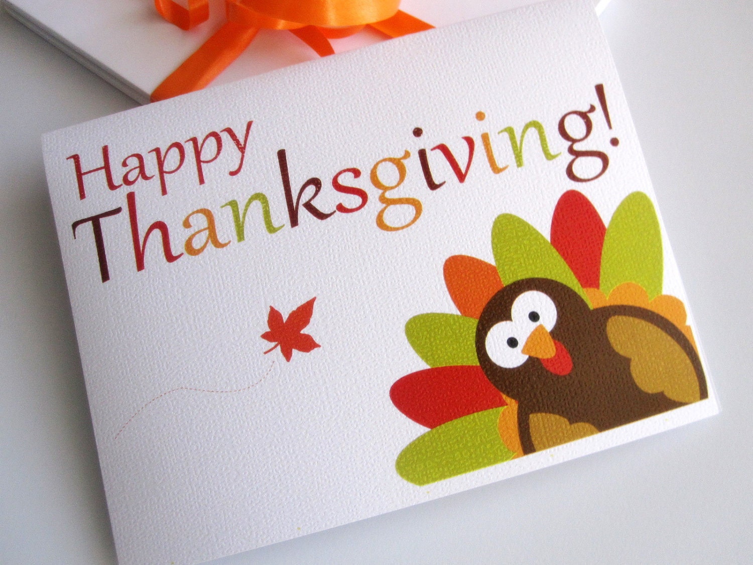 6 Thanksgiving Card set , Happy Thanksgiving  turkey card