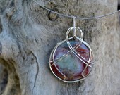 Rainbow Jasper Wire Wrapped in Sterling Silver