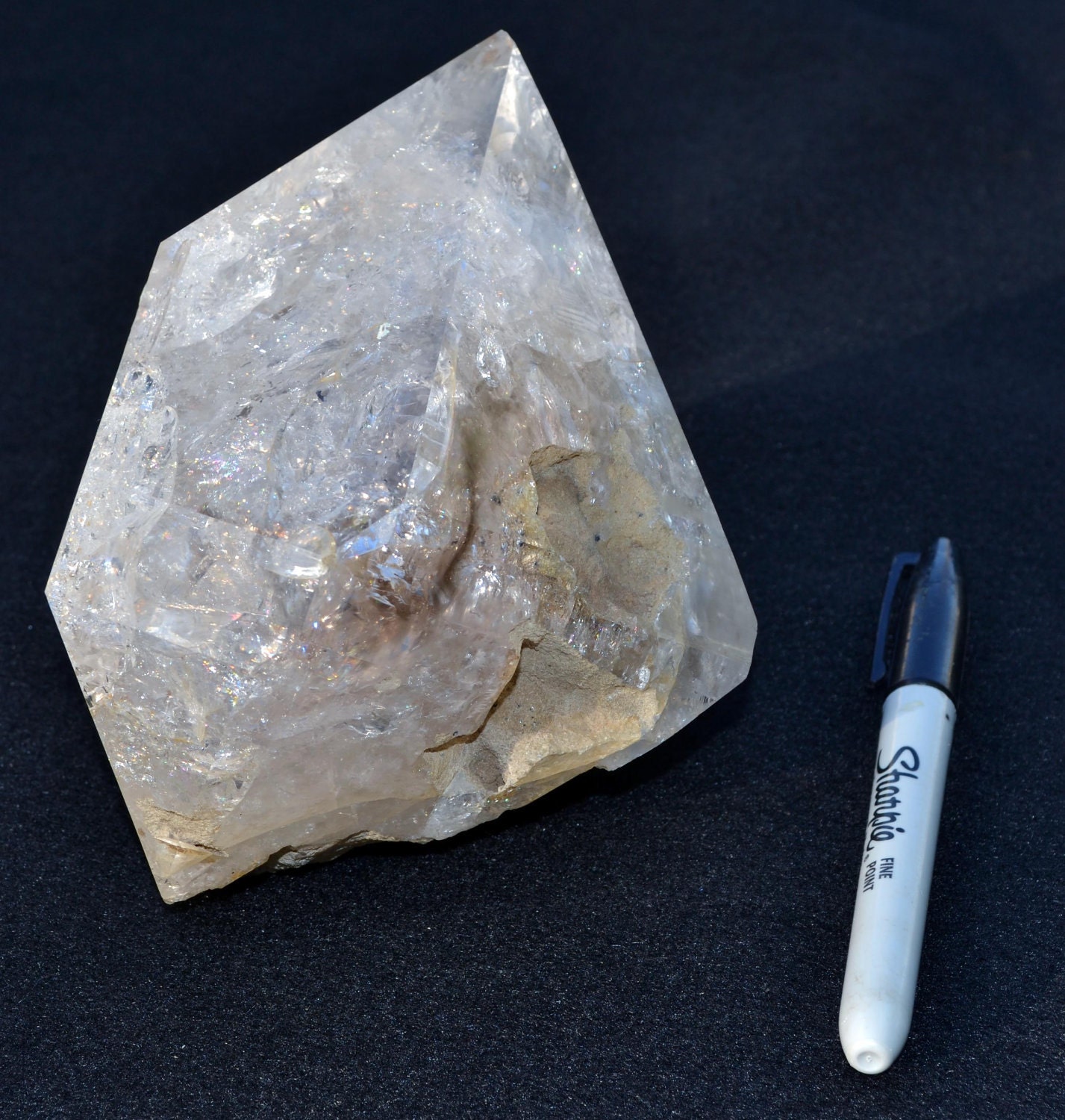 Large Herkimer Diamond double terminated quartz crystal
