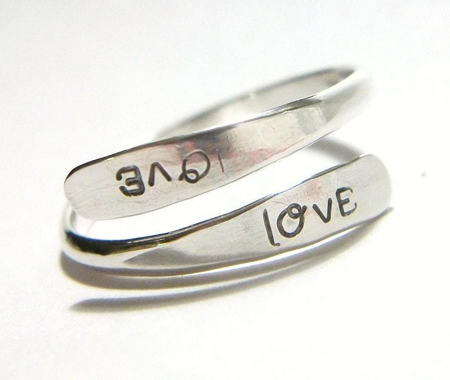 Little Silver Love Wrap Friendship Promise Ring