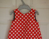 Girls A-Line Dress - Polka Dots & Stripes - 6-9 months