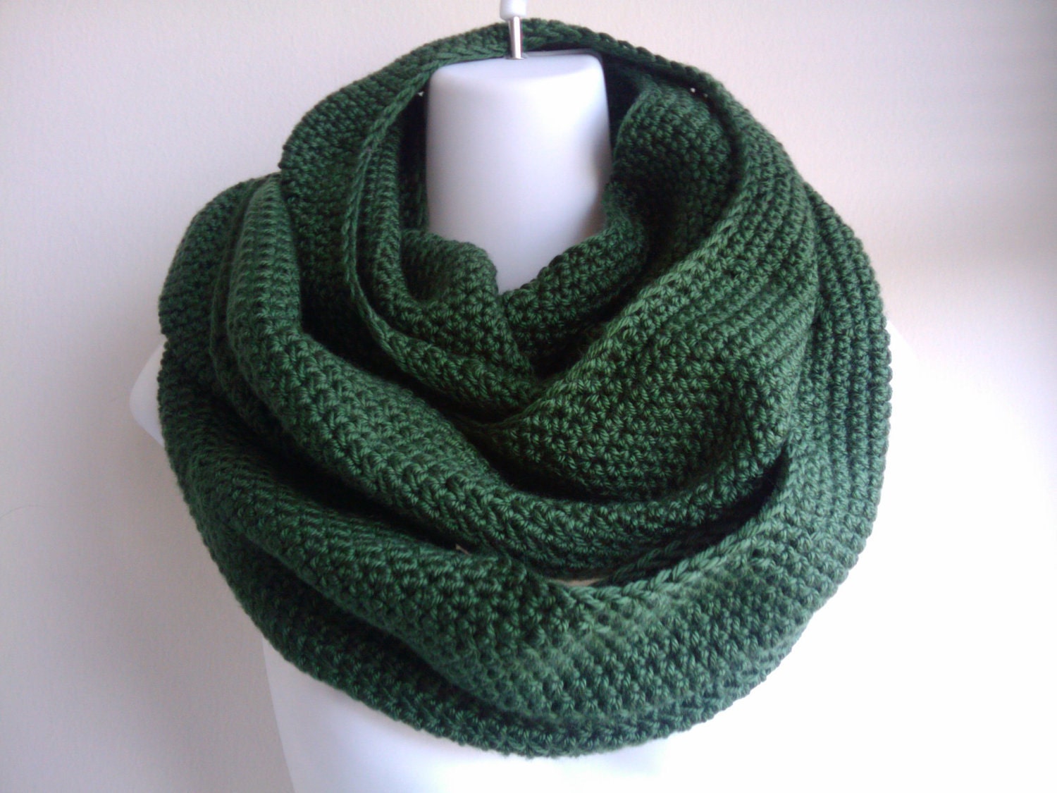 Pine Green Eternity Scarf Infinity Loop Unisex SAMANTHA