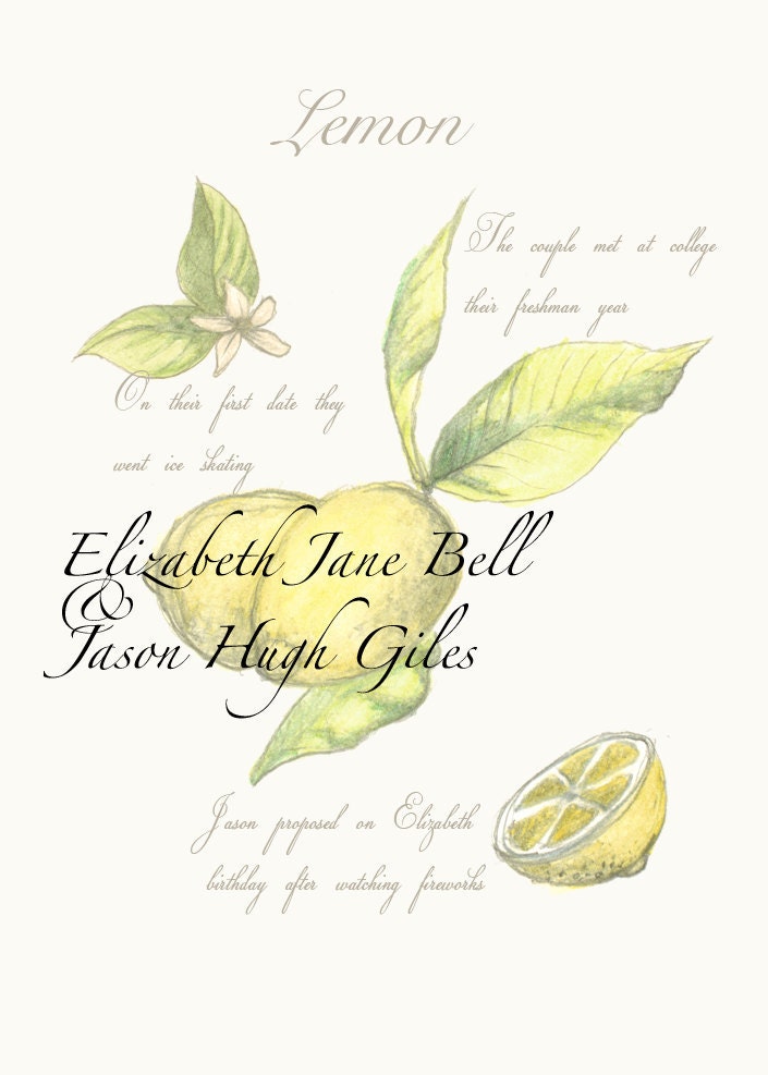 Citrus Field Guide Invitation