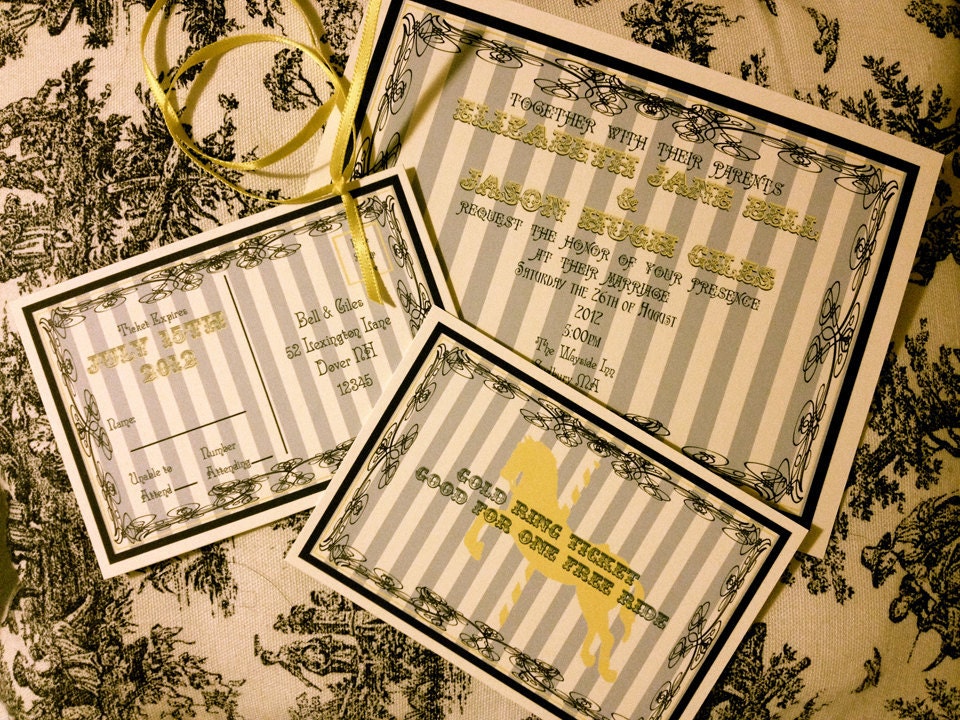 Vintage Carousel Invitation