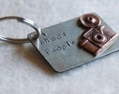 Hand Stamped  Silver Keyring With Camera - I Shoot People Version 2 By Inspired Jewelry Designs