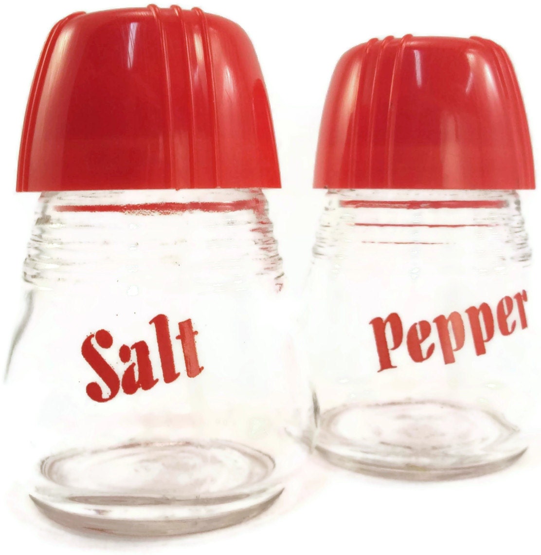 Vintage Glass Salt and Pepper Shaker Set