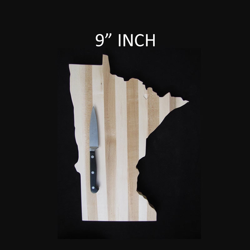 9" inch Minnesota State Shaped Cutting Board
