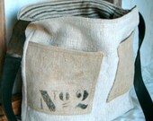 No. 2 - reconstructed antique grain sack messenger bag