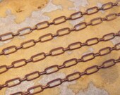 1 ft. Fancy Figaro Chain 6mm Trinity Vintage Patina - Trinity Brass Co. LOW SHIPPING
