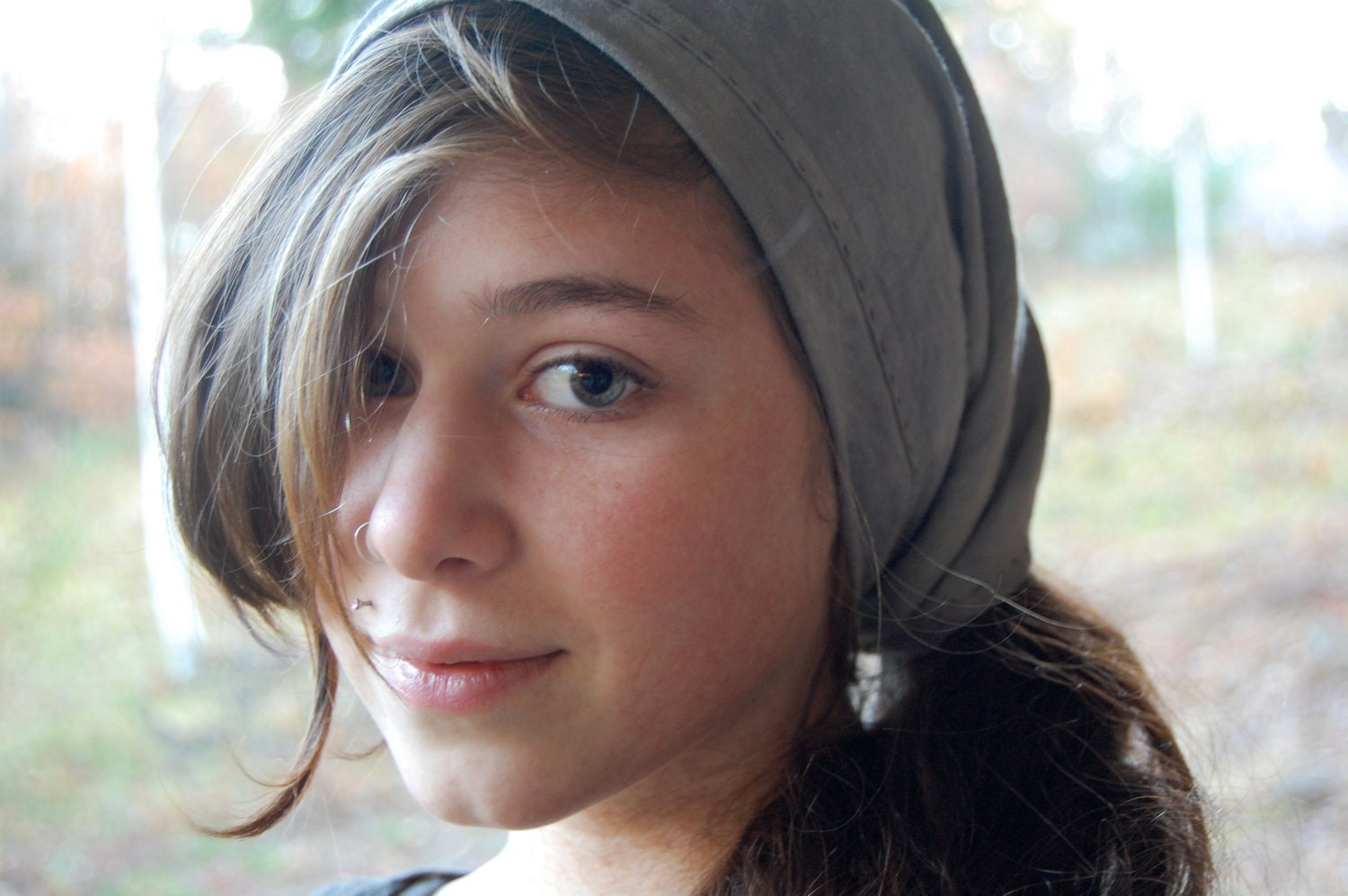 pale vespertine hemp silk scarf