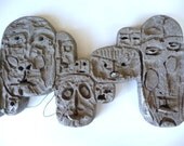 Samuel Joseph Brown Cast Aluminum Wall Sculpture PA Mid Century Modern Masks Art