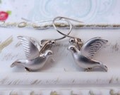 Little Love Bird Silver Earrings