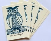 little owl bookplates pk 5