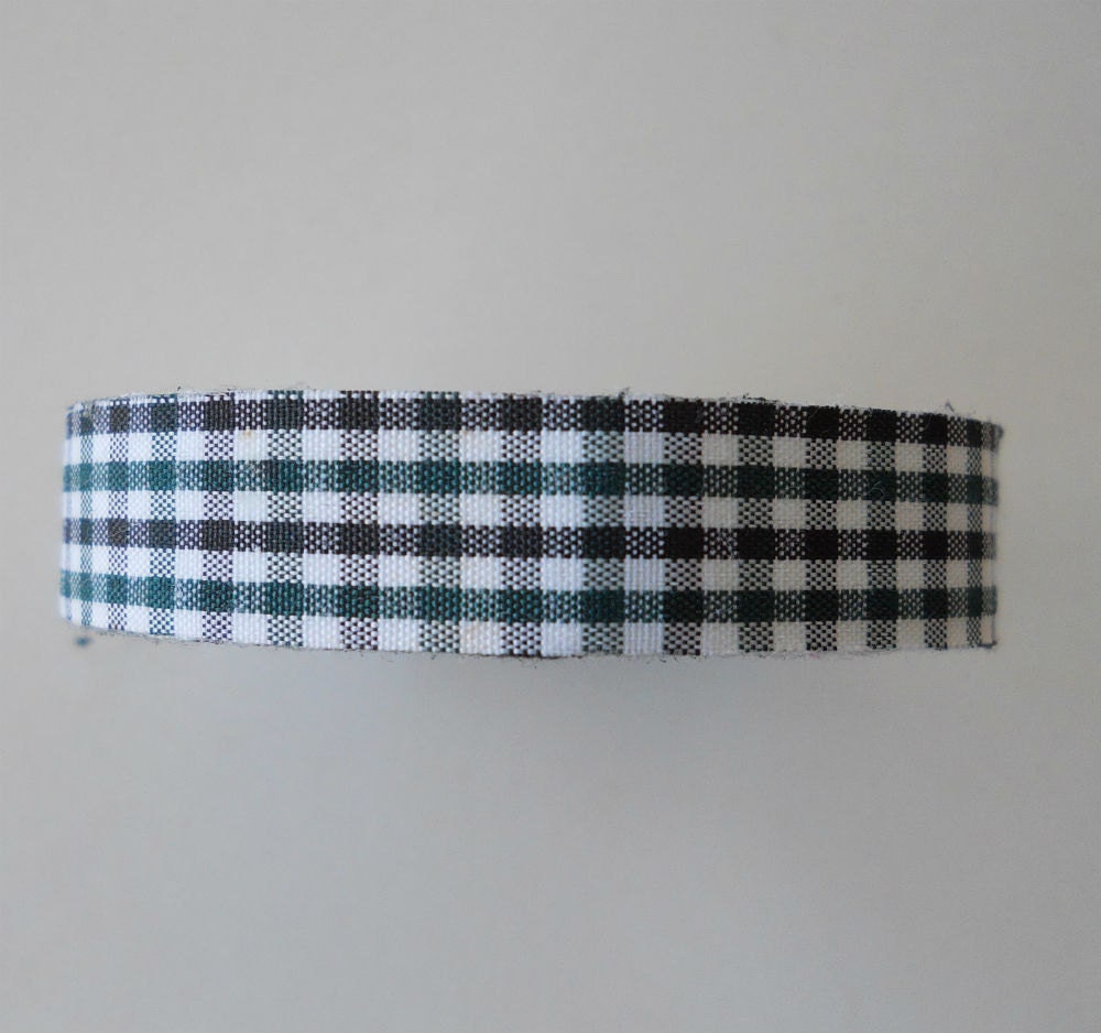 Coffee and Teal Plaid Fabric Tape
