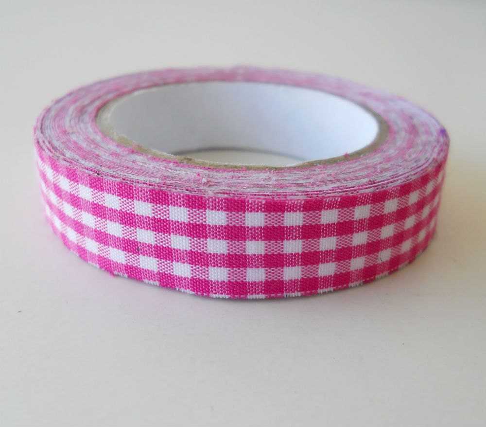 Pink Plaid Fabric Tape