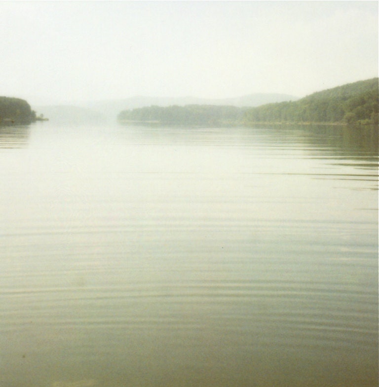the lake surrounds - 8 x 8 polaroid print