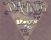Northern Downpour by Panic at the Disco - 4x6 Inch Matte Photographic Lyrical Print