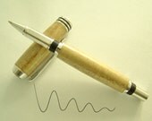 Handcrafted Curly Chestnut Tycoon Rollerball Wooden Ink Pen Free Shipping