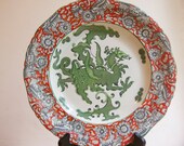 Antique Ironstone Plate, With Dragon, by Ashworth Bros.